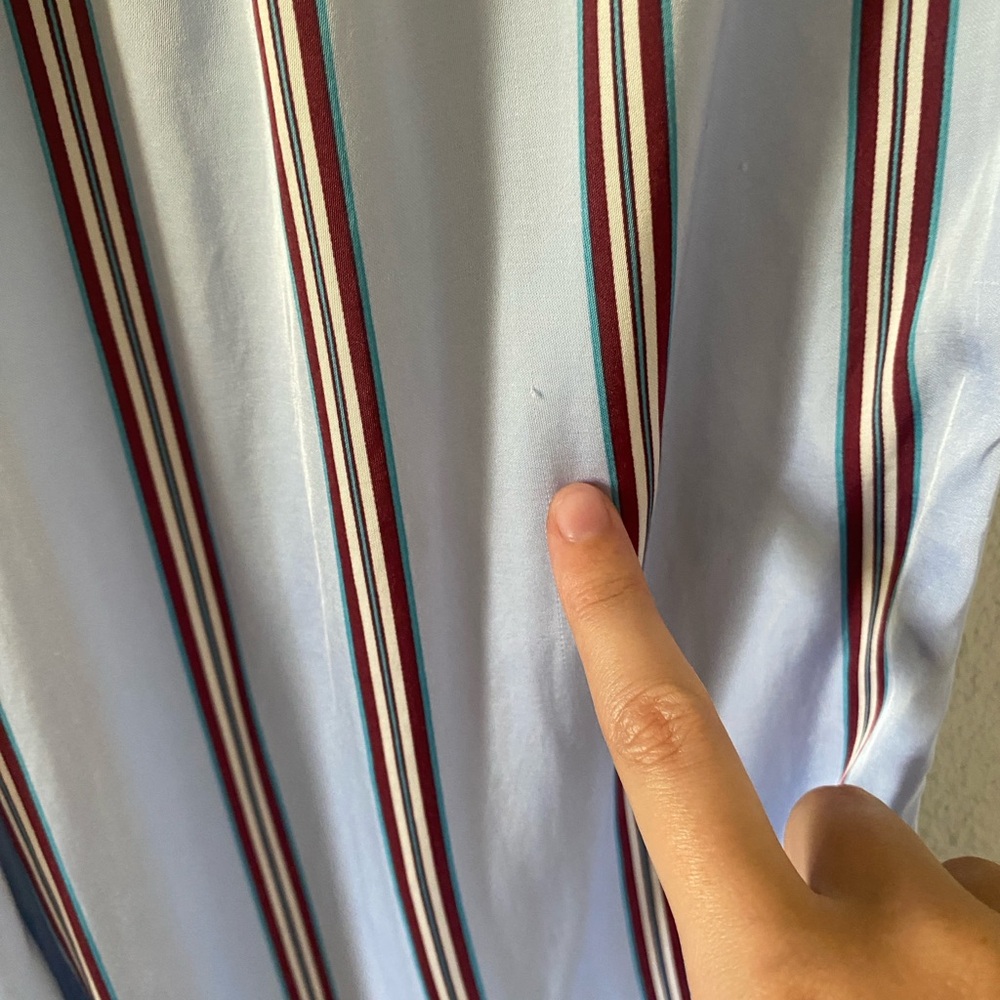 Aerie women's blue striped pajama matching set satin finish size small cozycore - Picture 10 of 12